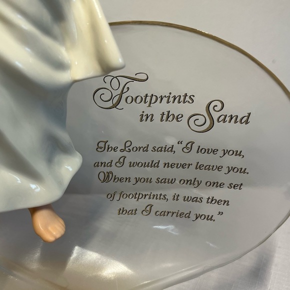 Bradford Exchange Jesus “Footprints In The Sand” Always With You Statue Figurine - Picture 2 of 7